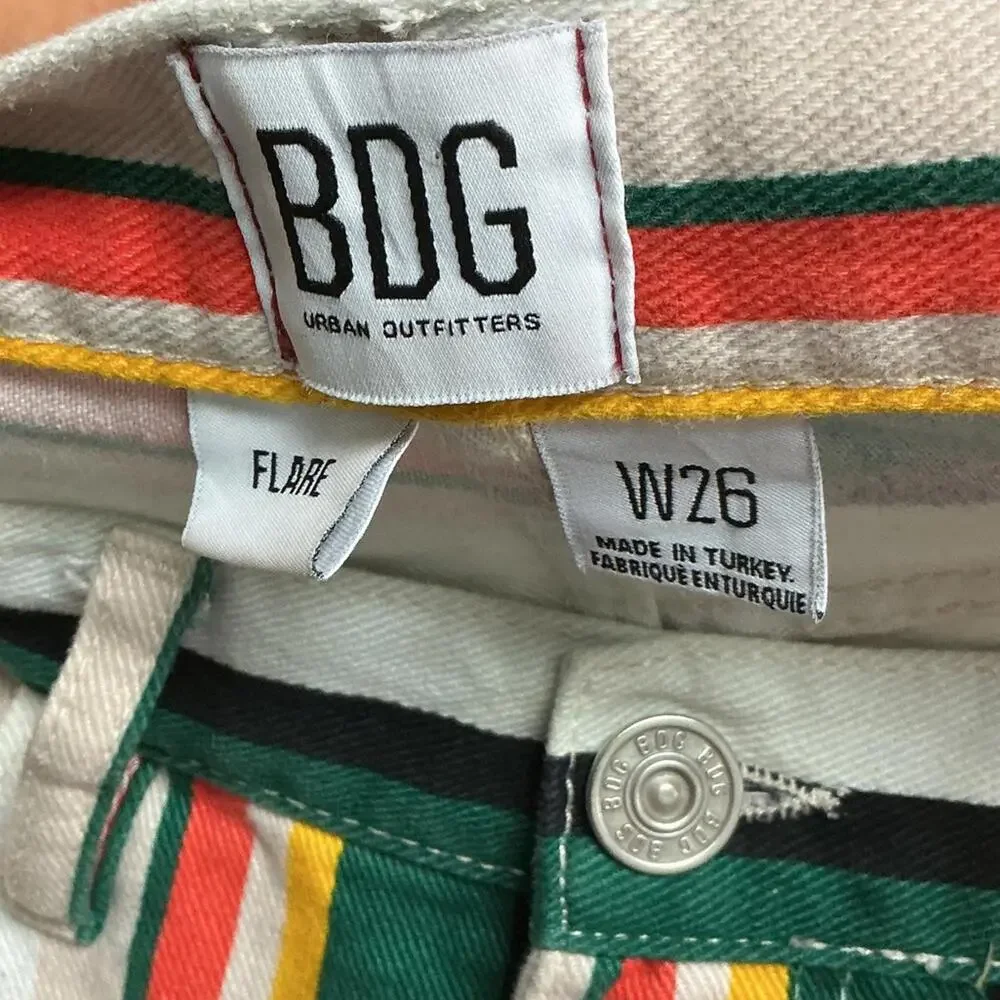 BDG Urban Outfitters Striped Wide Legs Pants Boho - Picture 5 of 7